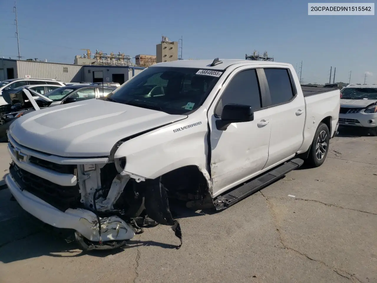 2022 Chevrolet Silverado C1500 Rst VIN: 2GCPADED9N1515542 Lot: 56848055