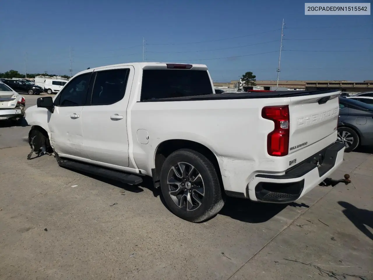 2022 Chevrolet Silverado C1500 Rst VIN: 2GCPADED9N1515542 Lot: 56848055