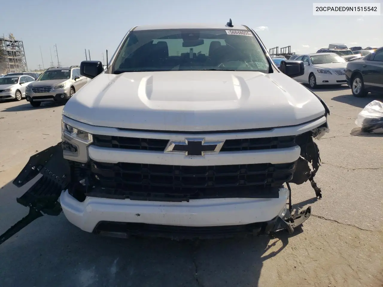 2022 Chevrolet Silverado C1500 Rst VIN: 2GCPADED9N1515542 Lot: 56848055