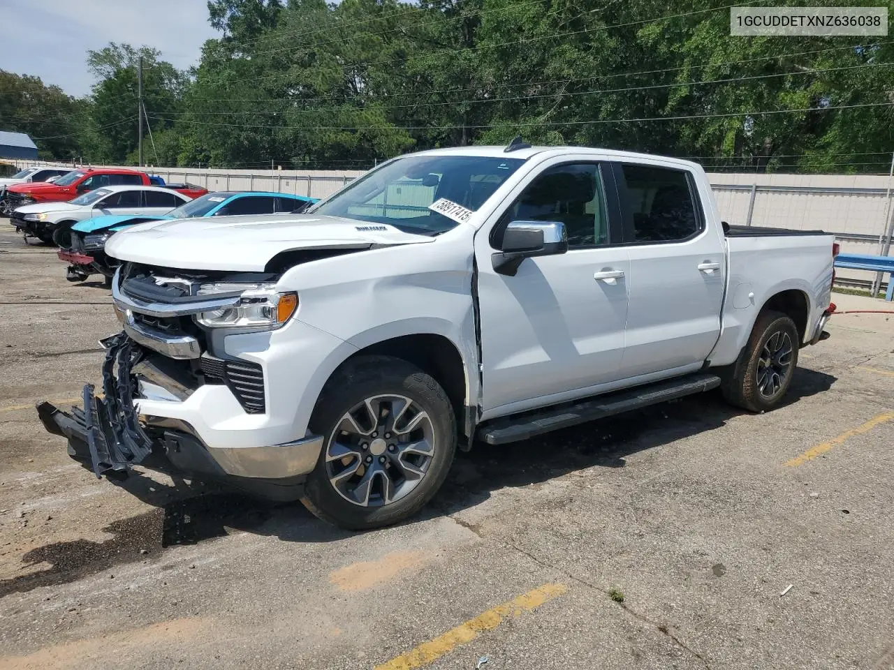 2022 Chevrolet Silverado K1500 Lt VIN: 1GCUDDETXNZ636038 Lot: 58917415