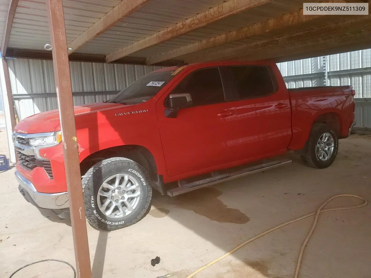 2022 Chevrolet Silverado K1500 Lt VIN: 1GCPDDEK9NZ511309 Lot: 62285435