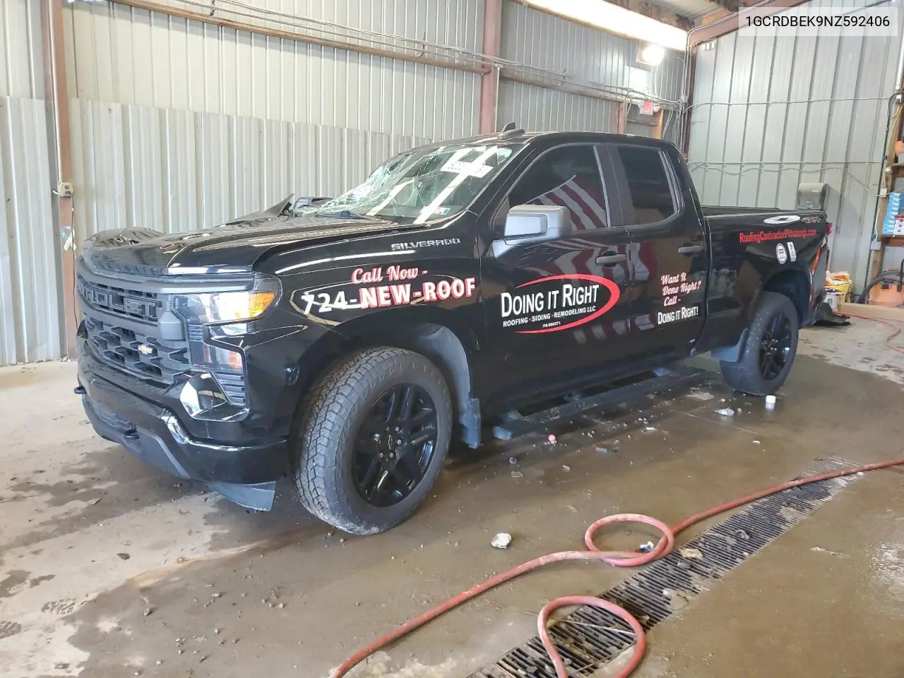 2022 Chevrolet Silverado K1500 Custom VIN: 1GCRDBEK9NZ592406 Lot: 62388375