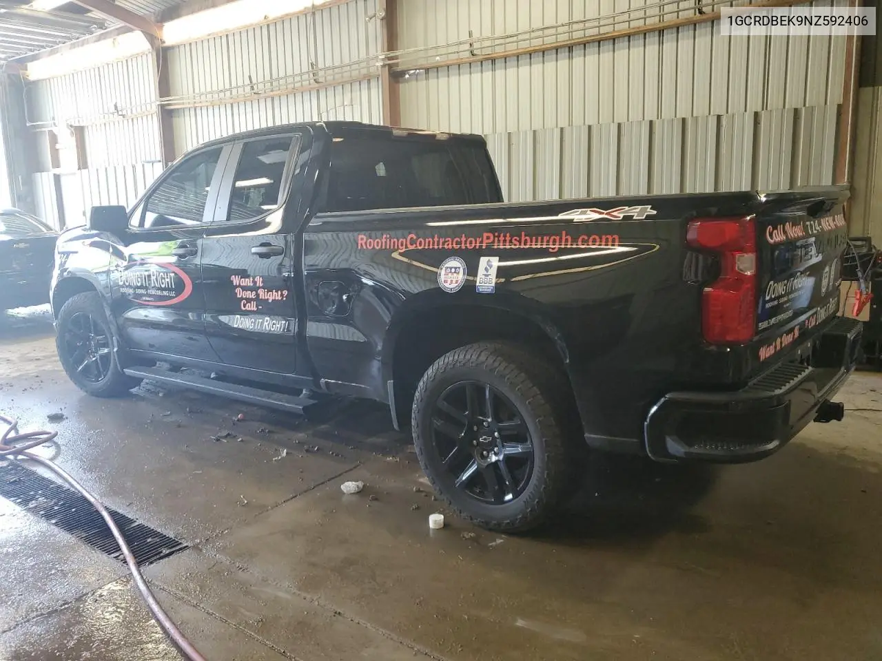 2022 Chevrolet Silverado K1500 Custom VIN: 1GCRDBEK9NZ592406 Lot: 62388375