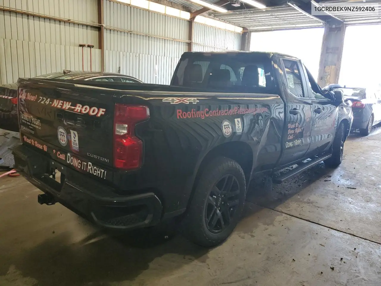 2022 Chevrolet Silverado K1500 Custom VIN: 1GCRDBEK9NZ592406 Lot: 62388375