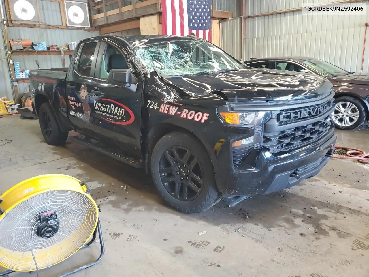 2022 Chevrolet Silverado K1500 Custom VIN: 1GCRDBEK9NZ592406 Lot: 62388375