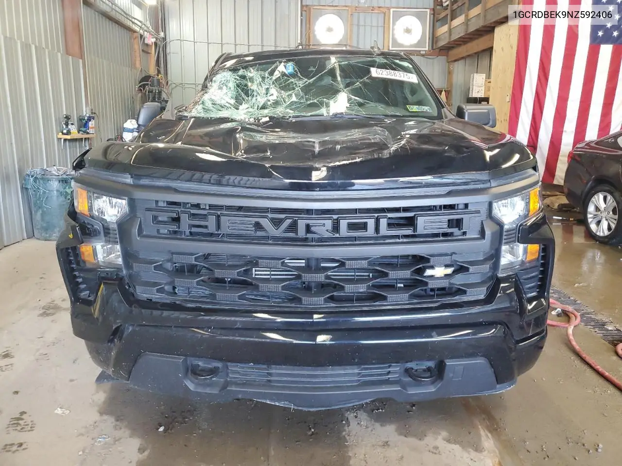 2022 Chevrolet Silverado K1500 Custom VIN: 1GCRDBEK9NZ592406 Lot: 62388375