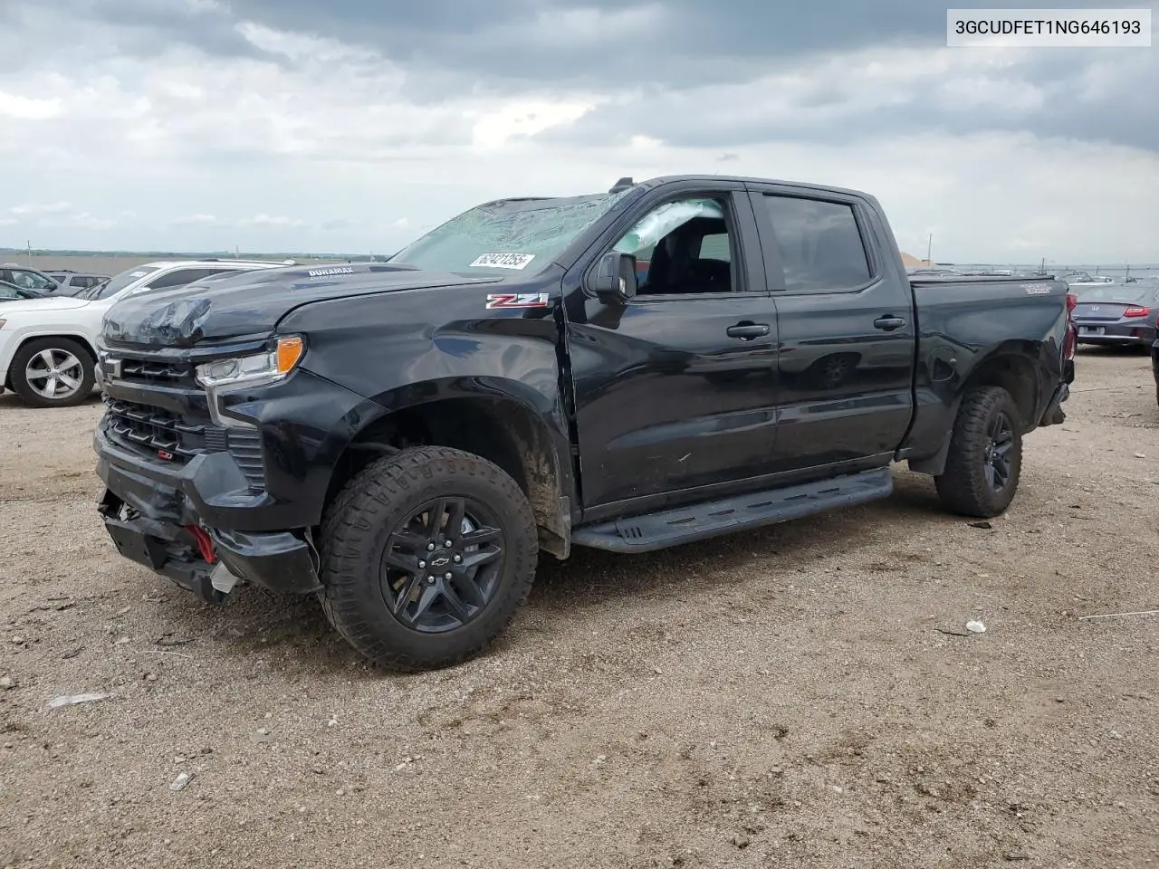 2022 Chevrolet Silverado K1500 Lt Trail Boss VIN: 3GCUDFET1NG646193 Lot: 62421255