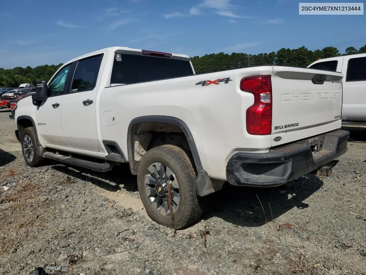 2022 Chevrolet Silverado K2500 Custom VIN: 2GC4YME7XN1213444 Lot: 62558795