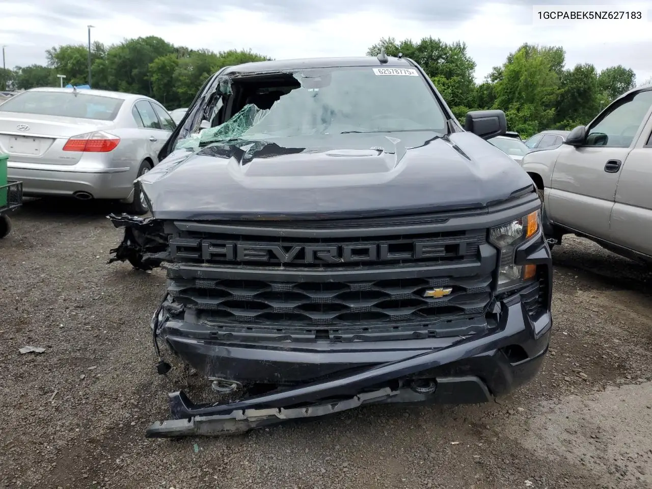 2022 Chevrolet Silverado C1500 Custom VIN: 1GCPABEK5NZ627183 Lot: 62578775