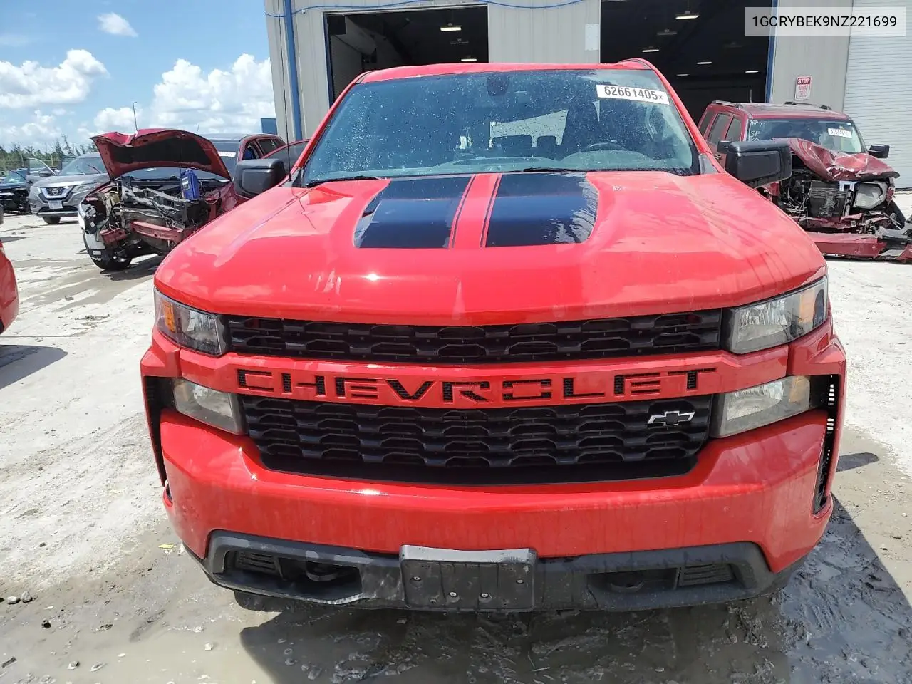 2022 Chevrolet Silverado Ltd K1500 Custom VIN: 1GCRYBEK9NZ221699 Lot: 62661405