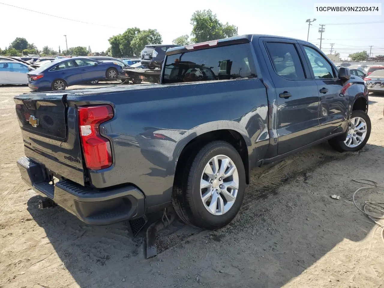 2022 Chevrolet Silverado Ltd C1500 Custom VIN: 1GCPWBEK9NZ203474 Lot: 62789935