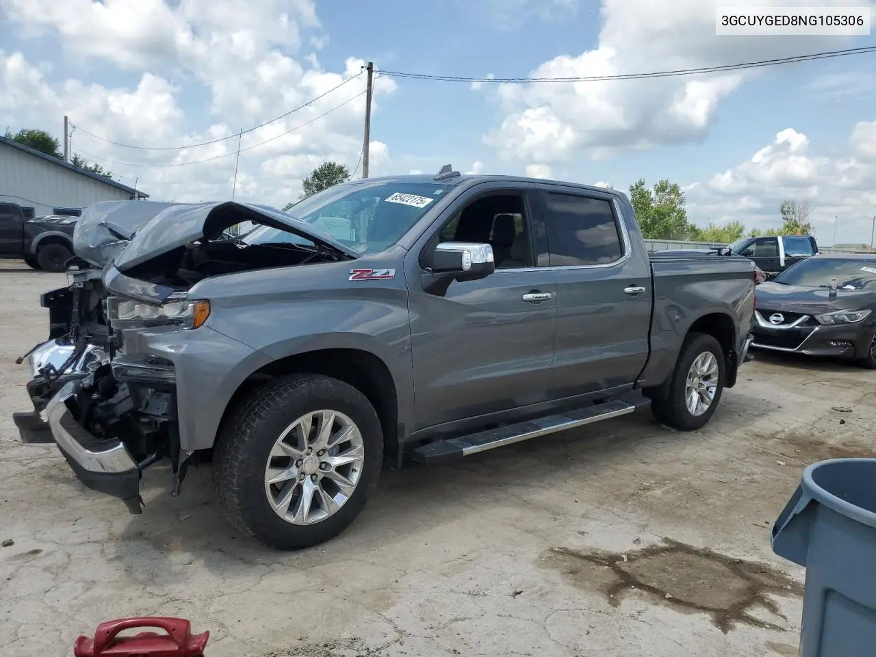 2022 Chevrolet Silverado Ltd K1500 Ltz VIN: 3GCUYGED8NG105306 Lot: 65422175
