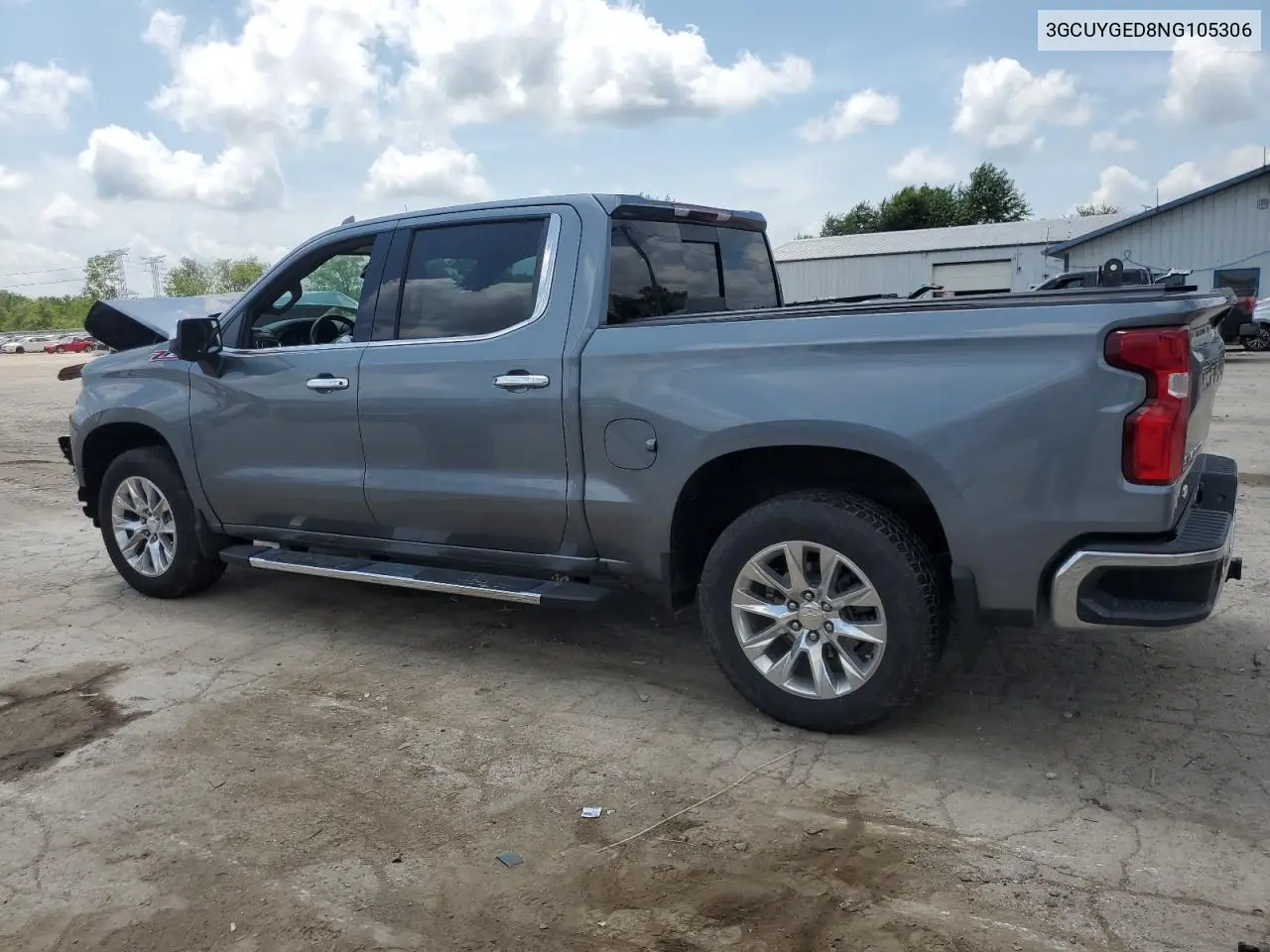 2022 Chevrolet Silverado Ltd K1500 Ltz VIN: 3GCUYGED8NG105306 Lot: 65422175