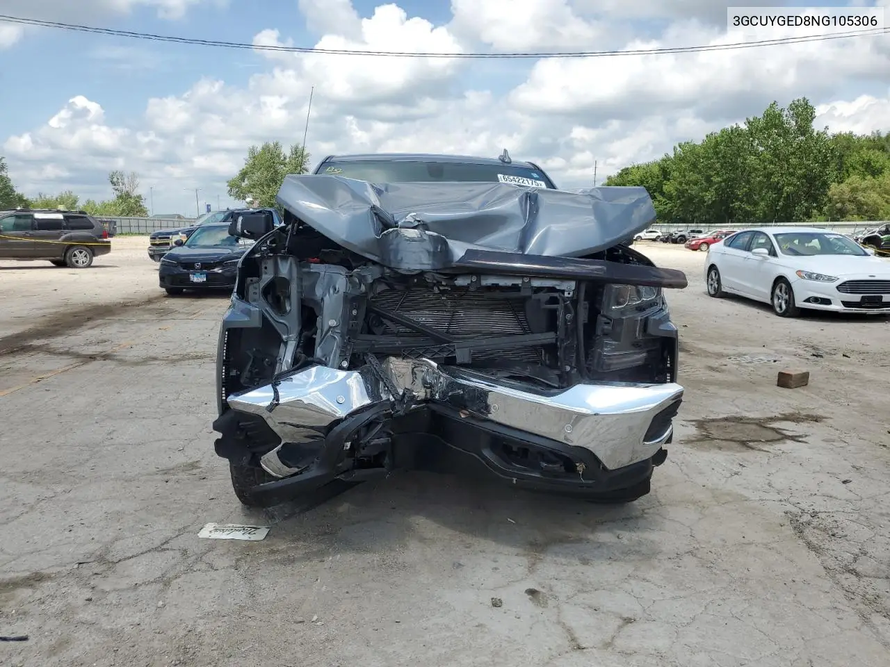 2022 Chevrolet Silverado Ltd K1500 Ltz VIN: 3GCUYGED8NG105306 Lot: 65422175