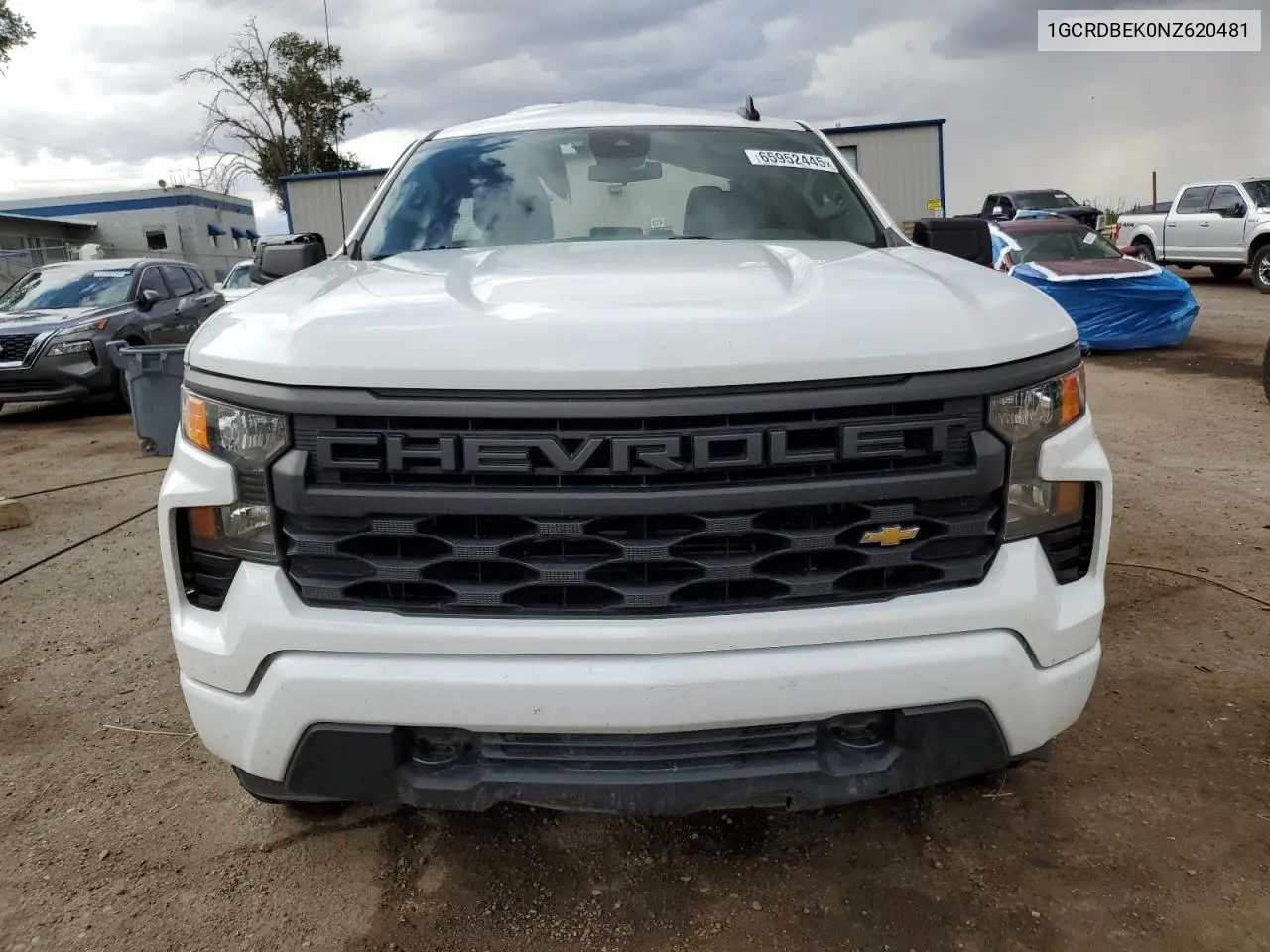 2022 Chevrolet Silverado K1500 Custom VIN: 1GCRDBEK0NZ620481 Lot: 65952445