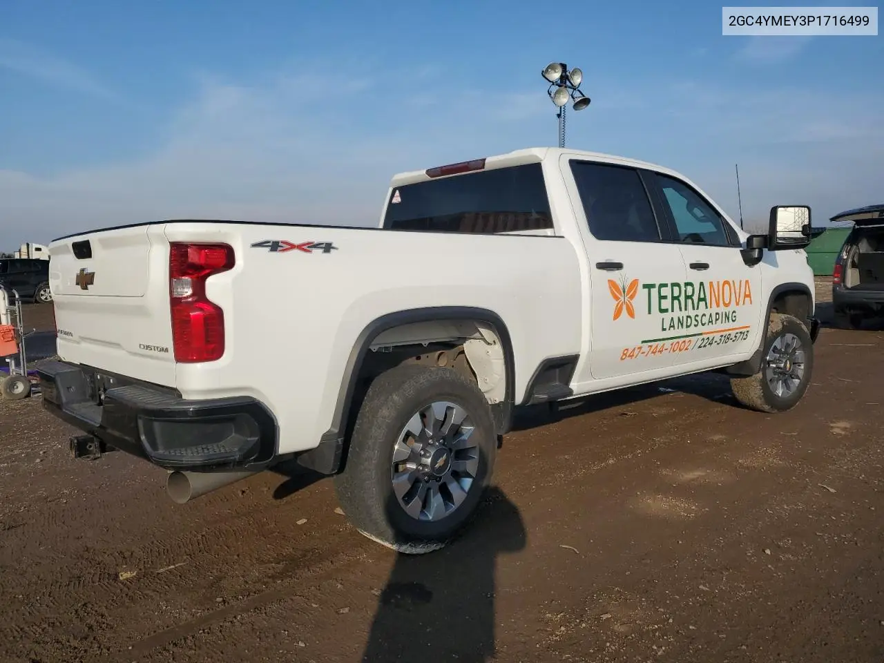 2023 Chevrolet Silverado K2500 Custom VIN: 2GC4YMEY3P1716499 Lot: 47088415