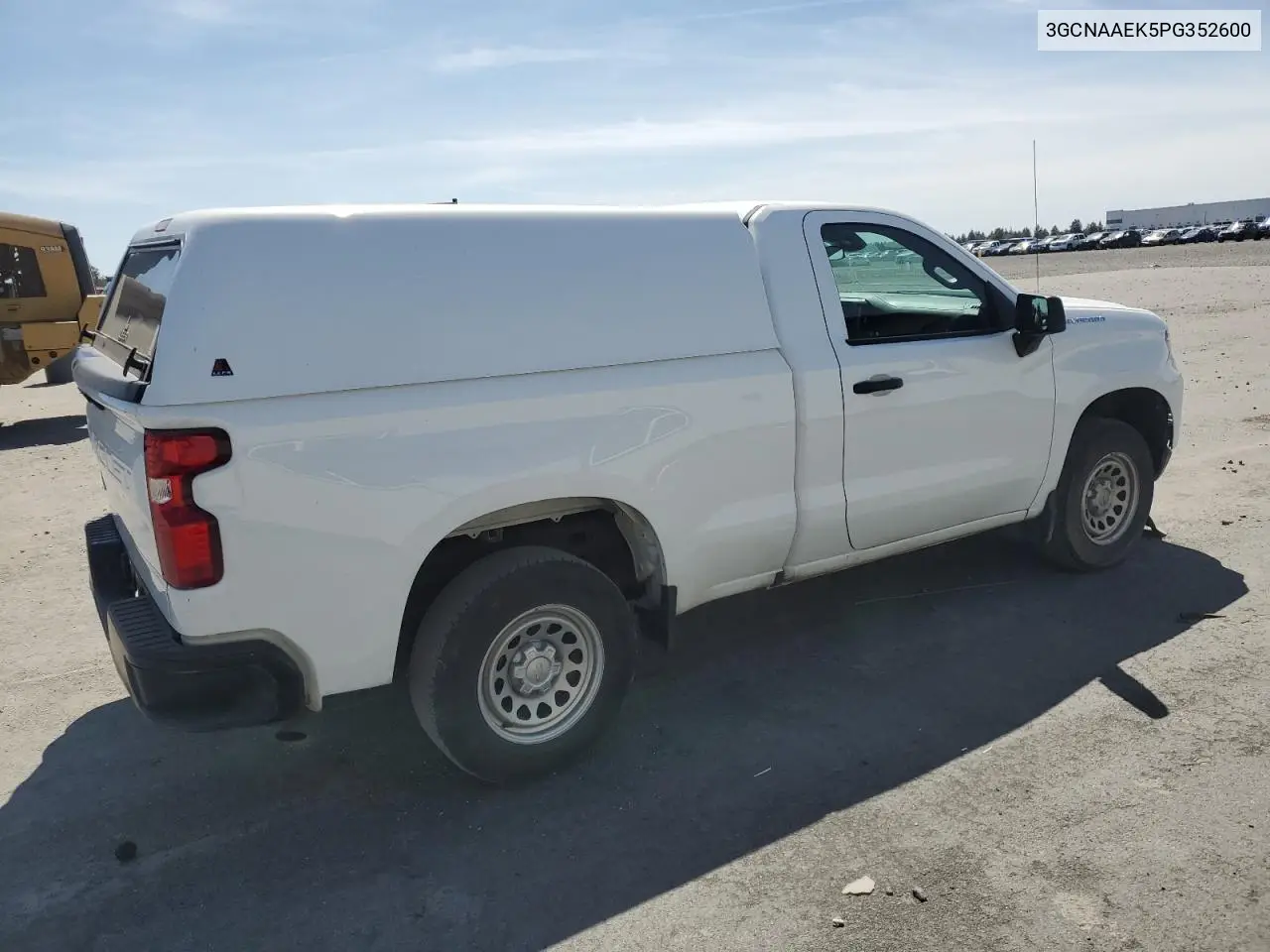 2023 Chevrolet Silverado C1500 VIN: 3GCNAAEK5PG352600 Lot: 56099815