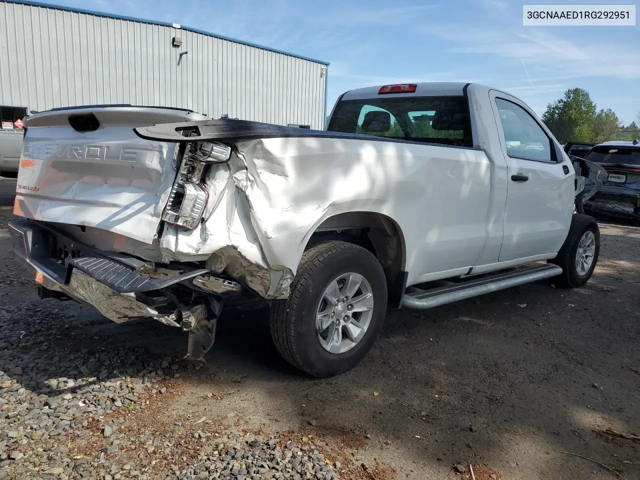2024 Chevrolet Silverado C1500 VIN: 3GCNAAED1RG292951 Lot: 55852685