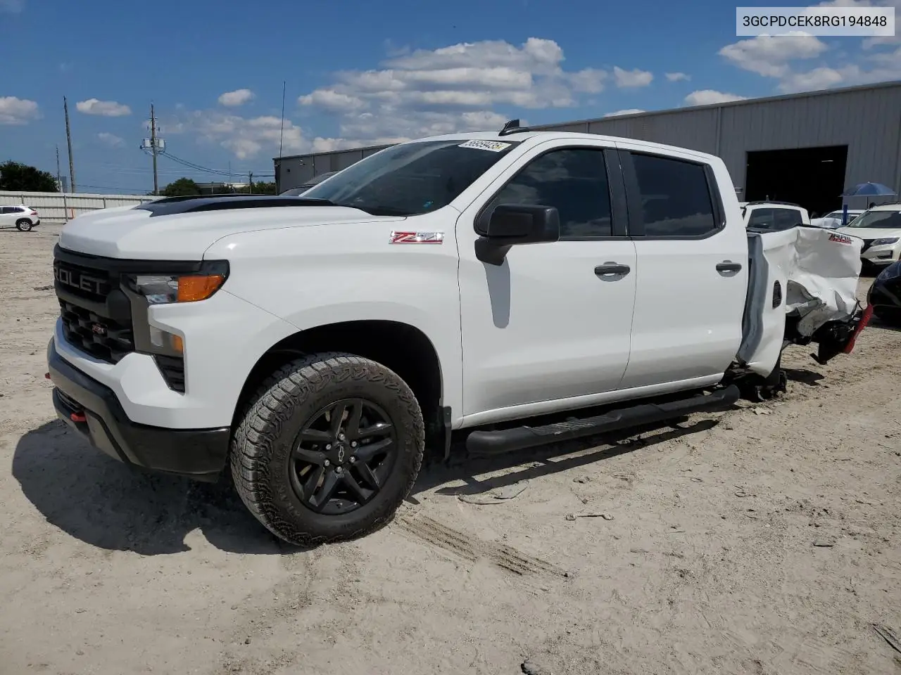 2024 Chevrolet Silverado K1500 Trail Boss Custom VIN: 3GCPDCEK8RG194848 Lot: 56959435