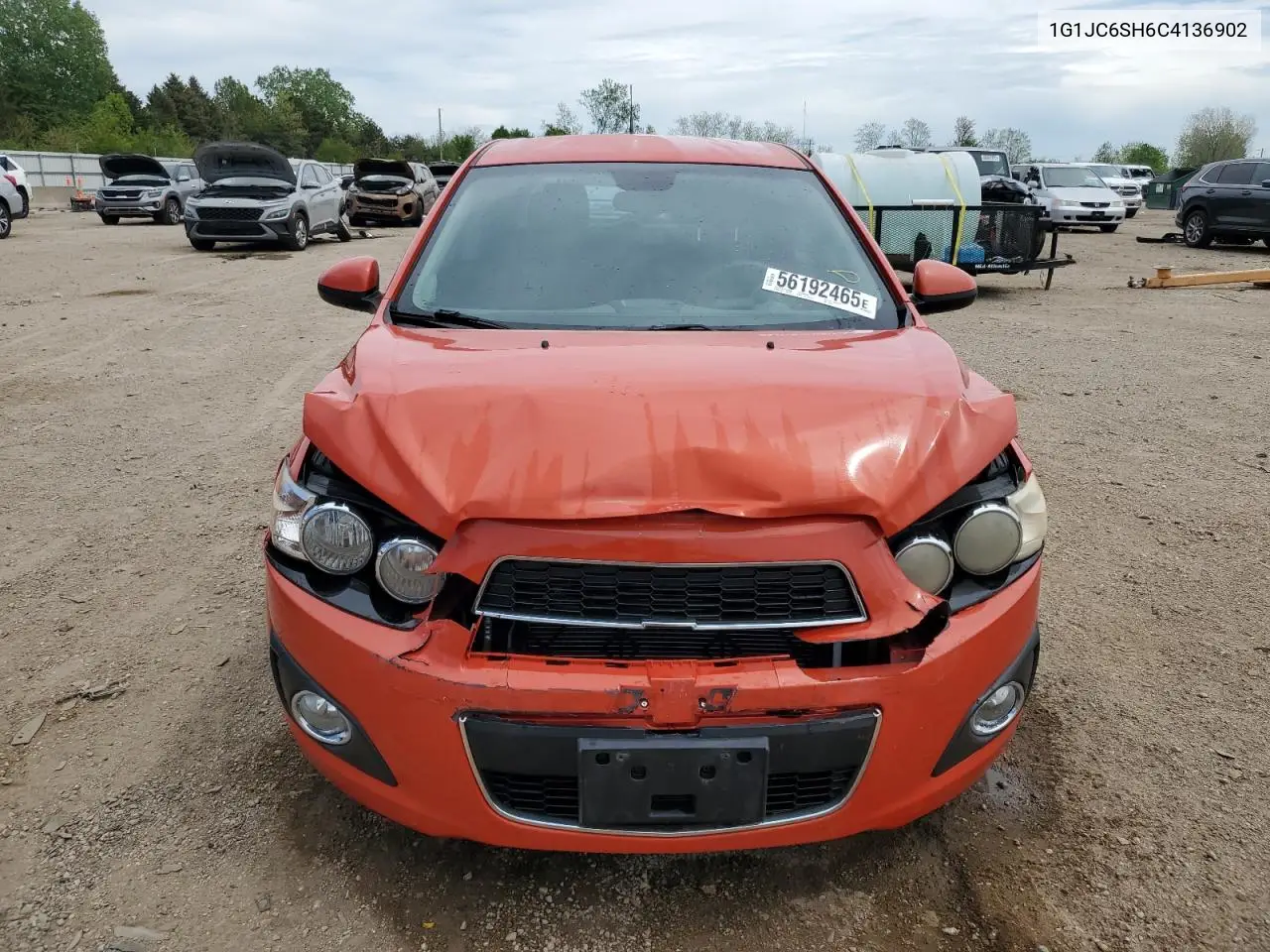 2012 Chevrolet Sonic Lt VIN: 1G1JC6SH6C4136902 Lot: 56192465