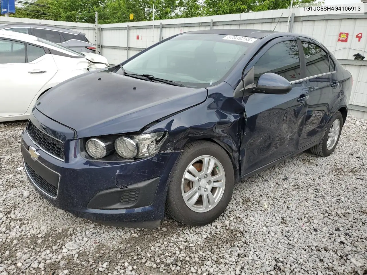 2016 Chevrolet Sonic Lt VIN: 1G1JC5SH4G4106913 Lot: 57038295