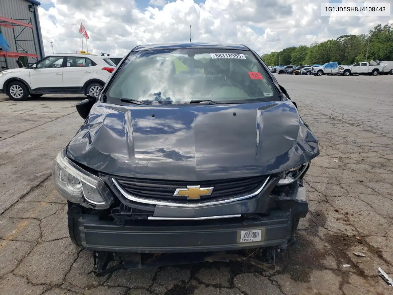 2018 Chevrolet Sonic Lt VIN: 1G1JD5SH8J4108443 Lot: 56318955