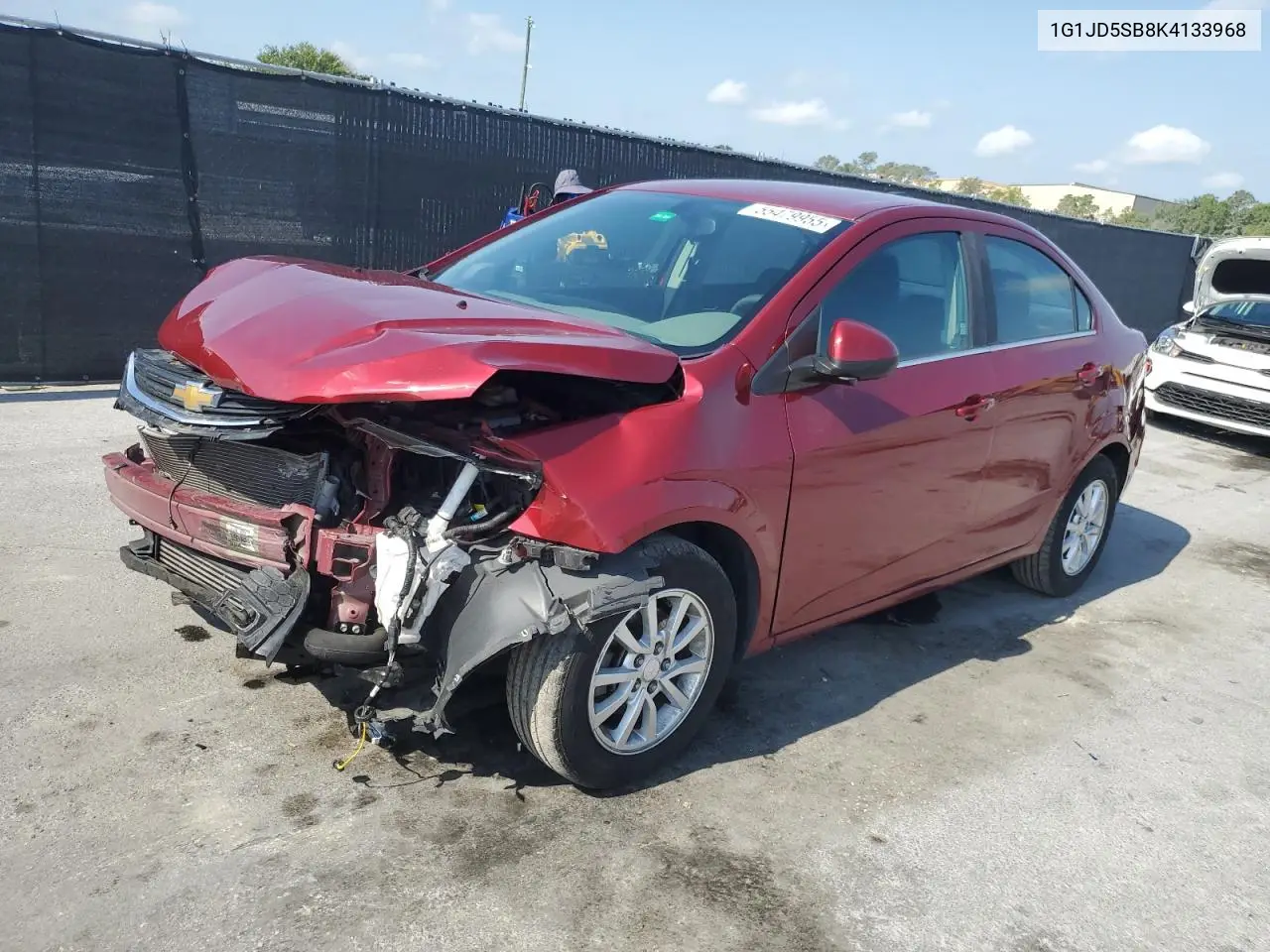 2019 Chevrolet Sonic Lt VIN: 1G1JD5SB8K4133968 Lot: 55479955