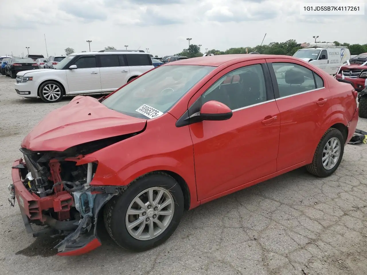 2019 Chevrolet Sonic Lt VIN: 1G1JD5SB7K4117261 Lot: 58965275