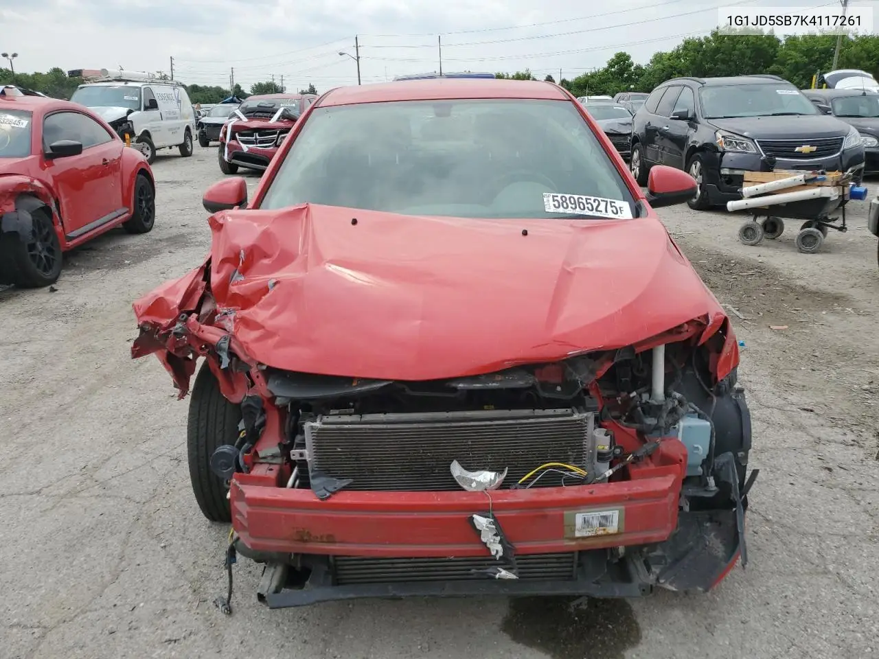 2019 Chevrolet Sonic Lt VIN: 1G1JD5SB7K4117261 Lot: 58965275