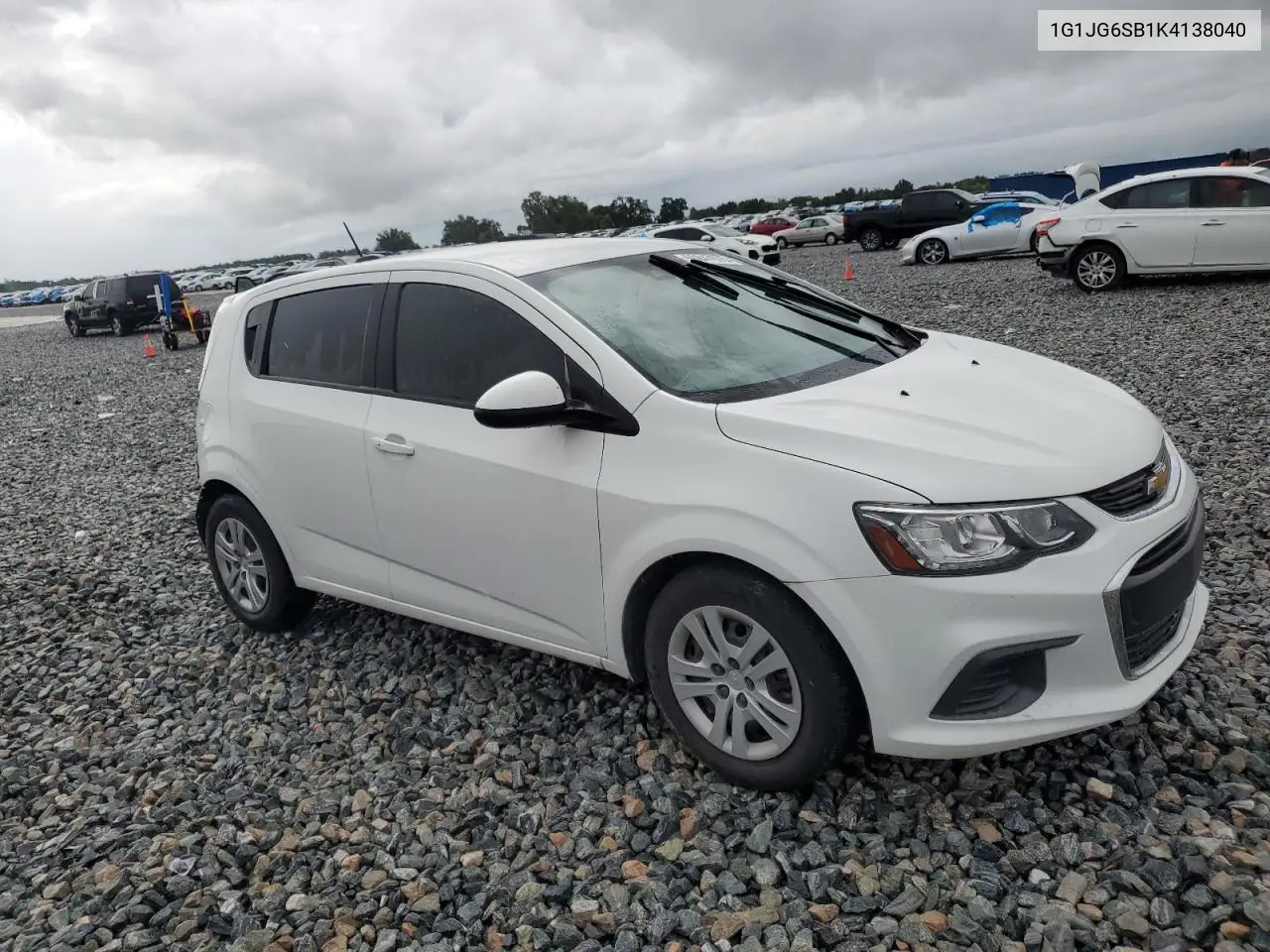 2019 Chevrolet Sonic VIN: 1G1JG6SB1K4138040 Lot: 60847975