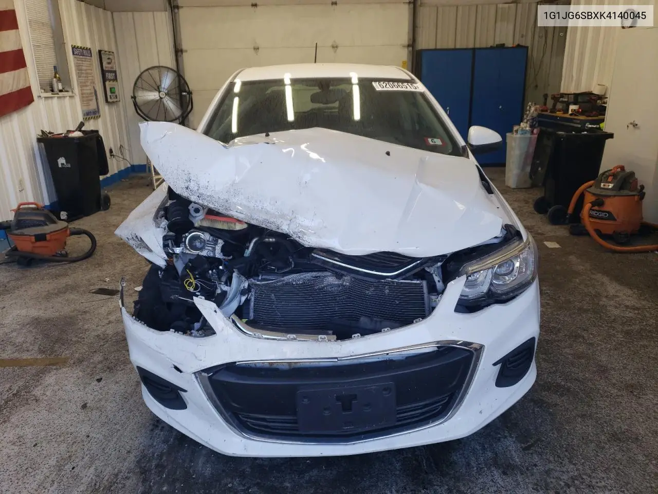 2019 Chevrolet Sonic VIN: 1G1JG6SBXK4140045 Lot: 62066515