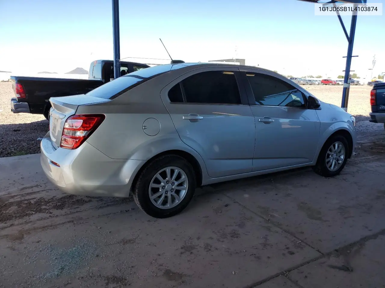 2020 Chevrolet Sonic Lt VIN: 1G1JD5SB1L4103874 Lot: 49900005
