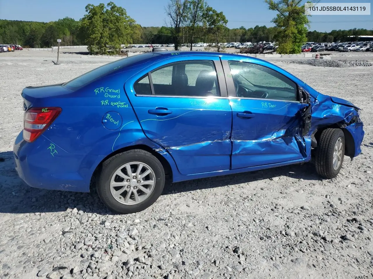 2020 Chevrolet Sonic Lt VIN: 1G1JD5SB0L4143119 Lot: 53456455