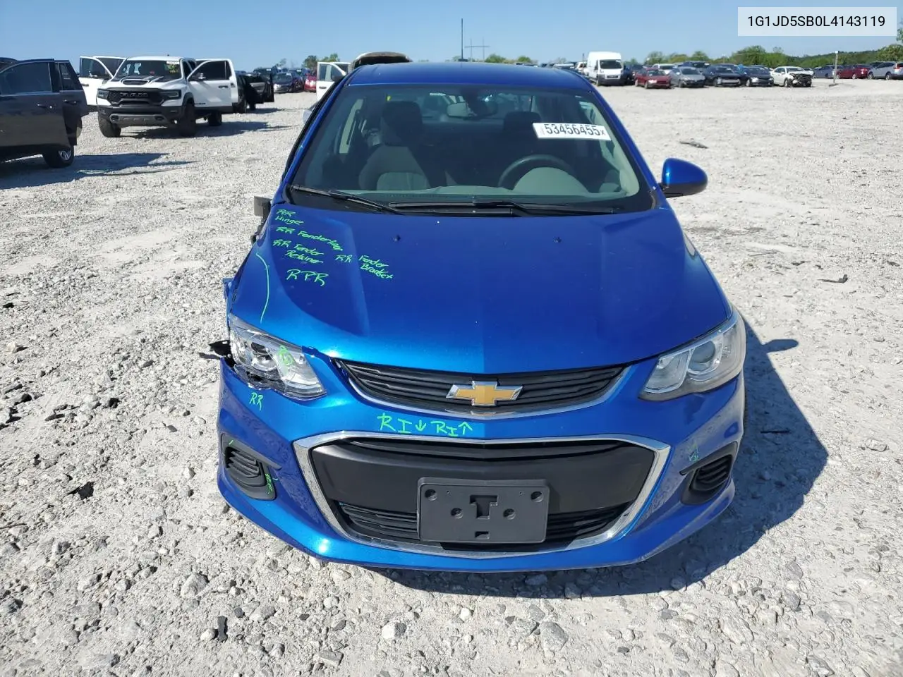 2020 Chevrolet Sonic Lt VIN: 1G1JD5SB0L4143119 Lot: 53456455