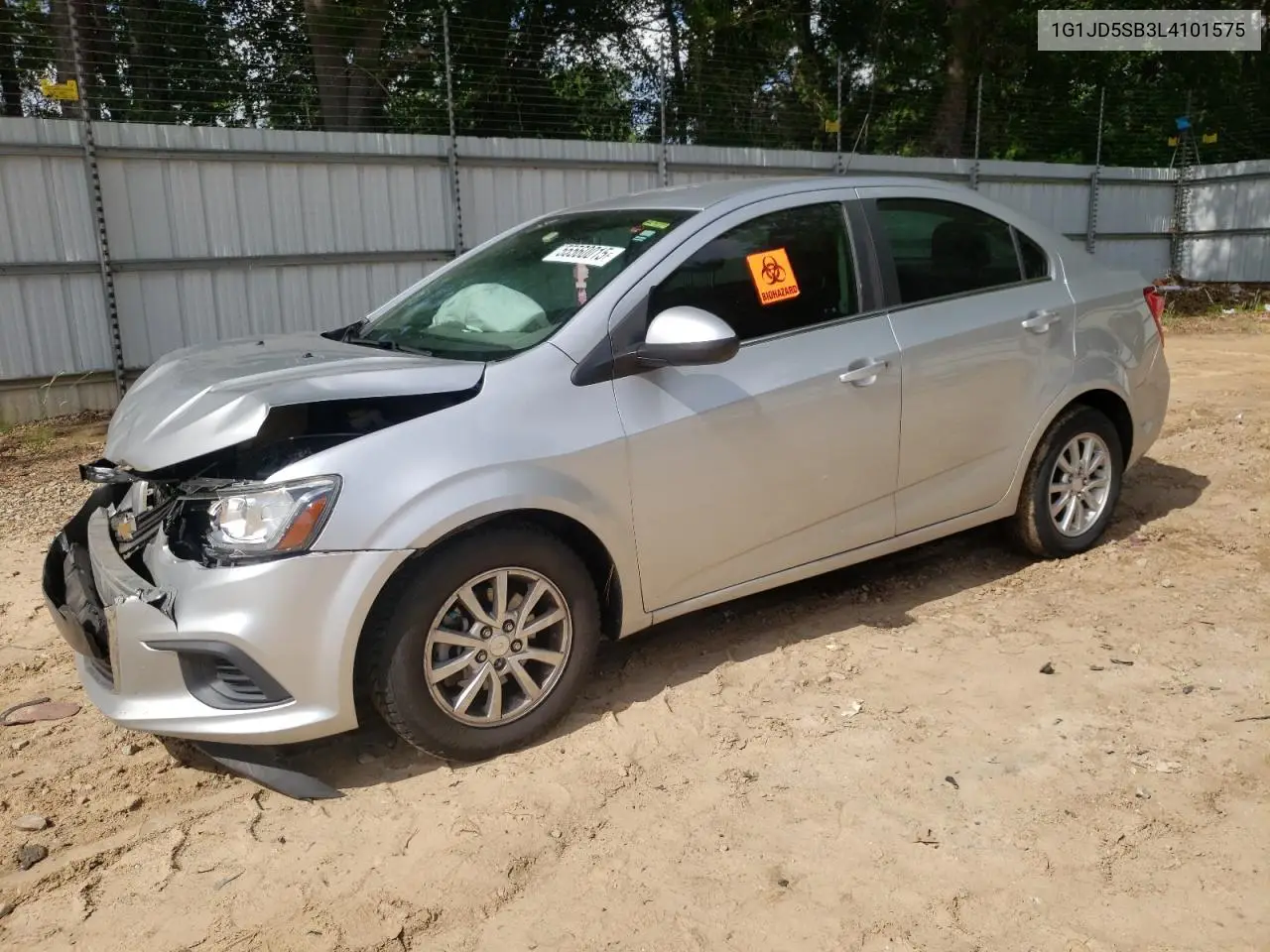 2020 Chevrolet Sonic Lt VIN: 1G1JD5SB3L4101575 Lot: 55560015