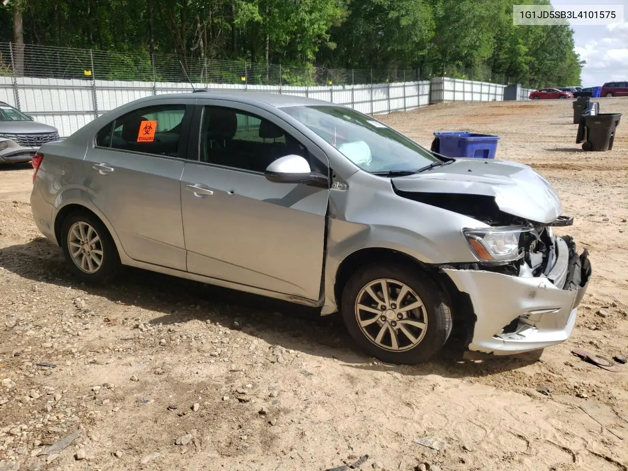 2020 Chevrolet Sonic Lt VIN: 1G1JD5SB3L4101575 Lot: 55560015