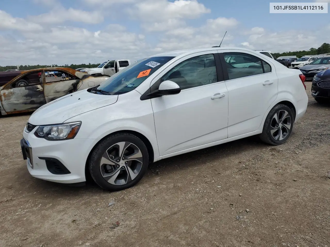 2020 Chevrolet Sonic Premier VIN: 1G1JF5SB1L4112116 Lot: 56141035