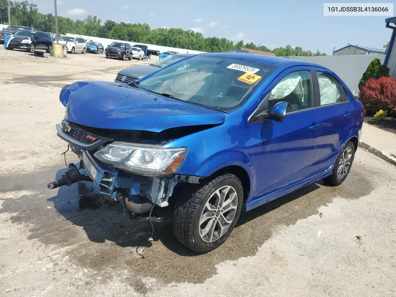 2020 Chevrolet Sonic Lt VIN: 1G1JD5SB3L4136066 Lot: 59329525