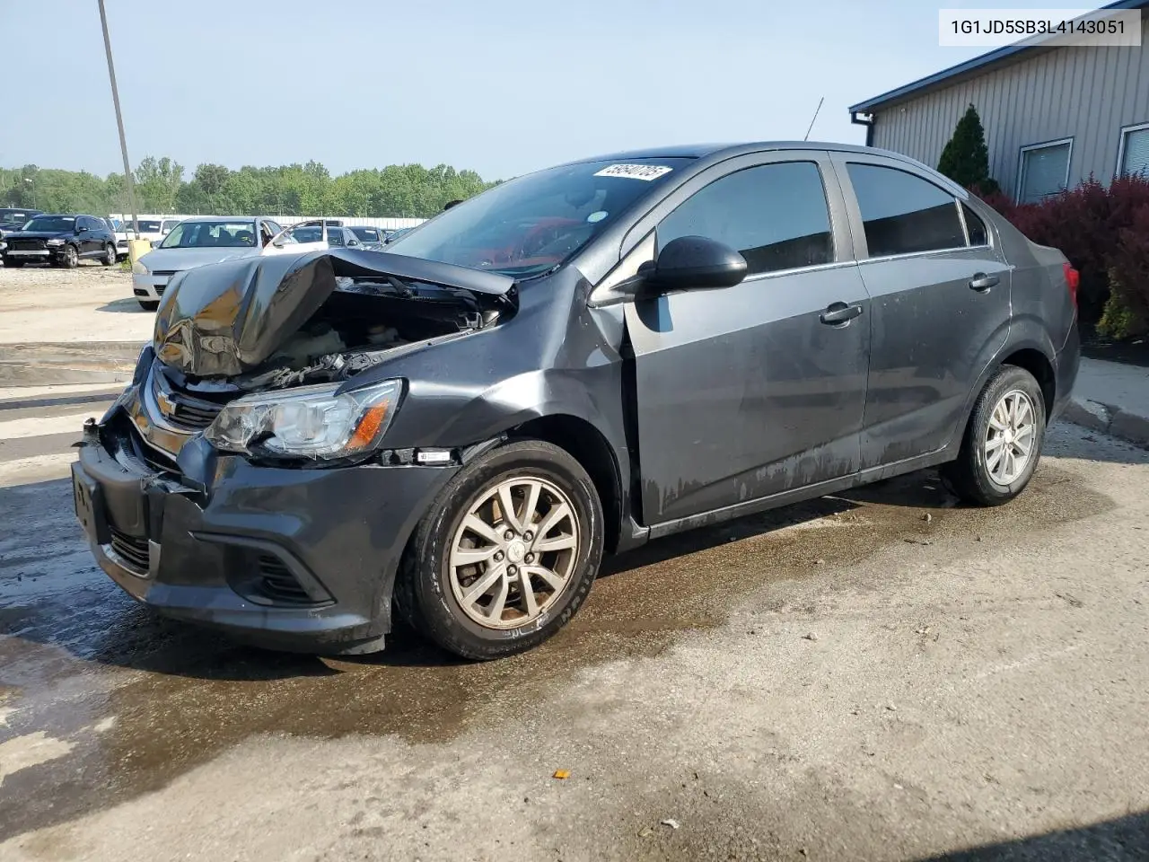 2020 Chevrolet Sonic Lt VIN: 1G1JD5SB3L4143051 Lot: 59540705