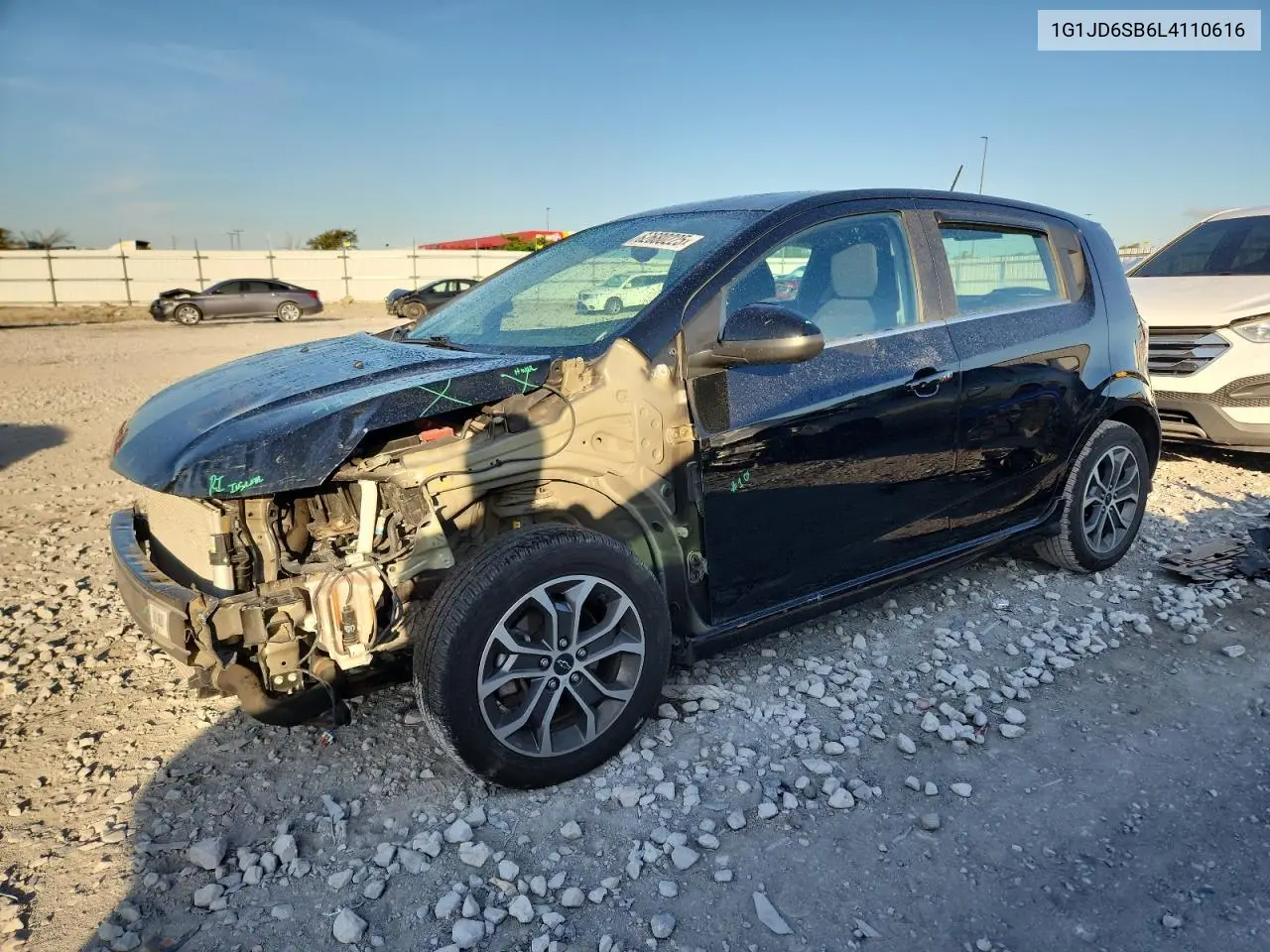 2020 Chevrolet Sonic Lt VIN: 1G1JD6SB6L4110616 Lot: 62680225