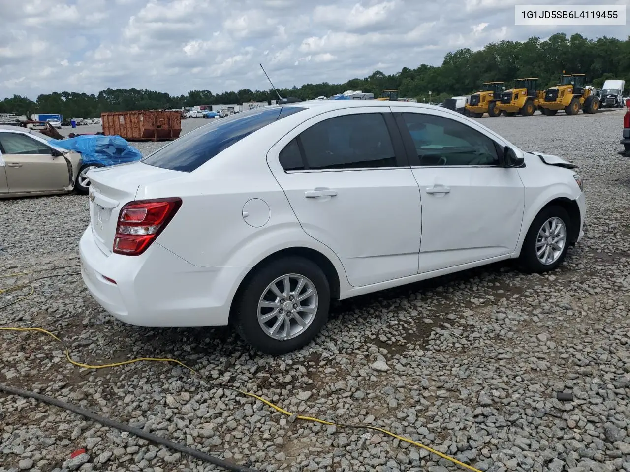 2020 Chevrolet Sonic Lt VIN: 1G1JD5SB6L4119455 Lot: 63158295