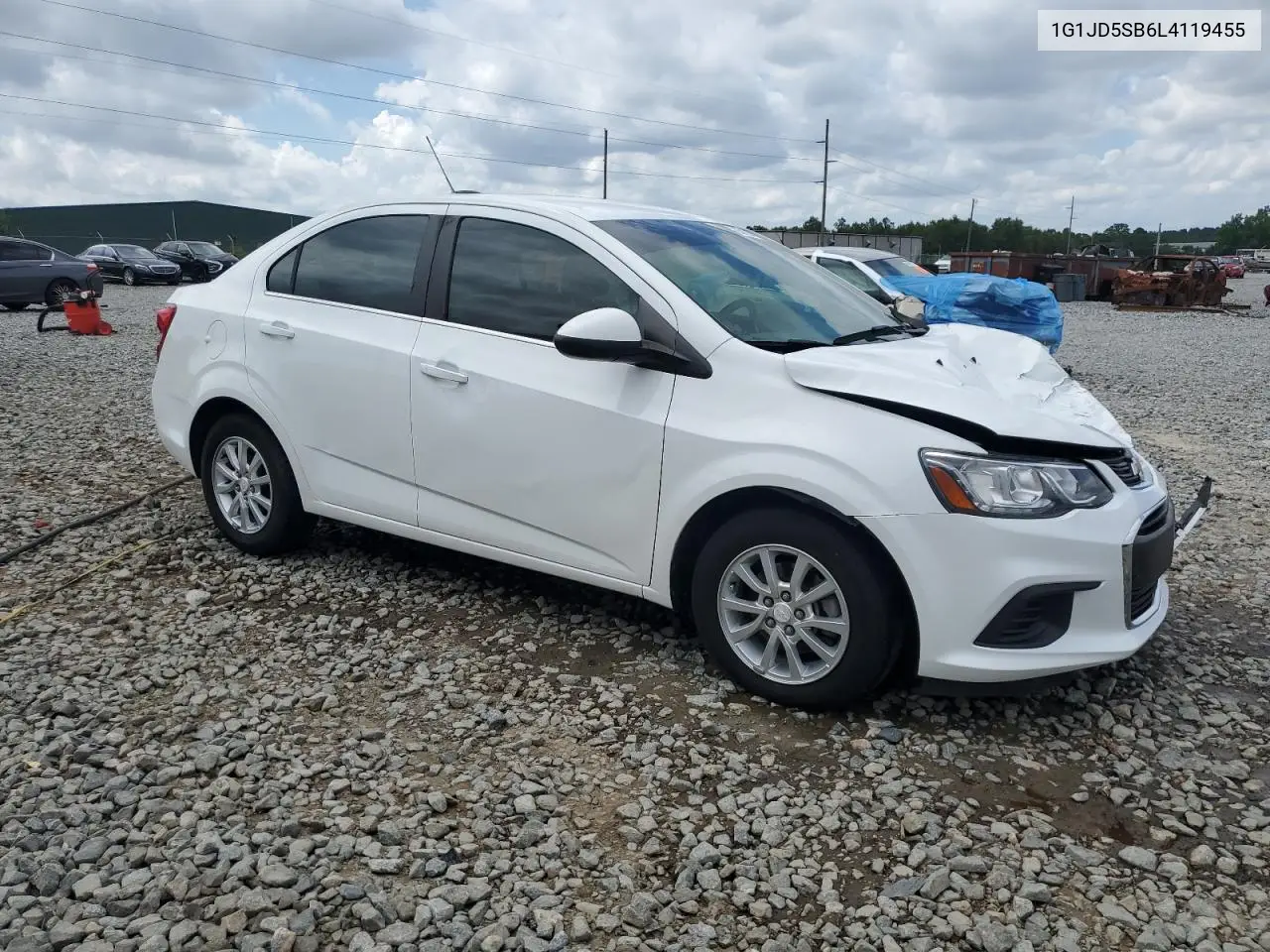 2020 Chevrolet Sonic Lt VIN: 1G1JD5SB6L4119455 Lot: 63158295