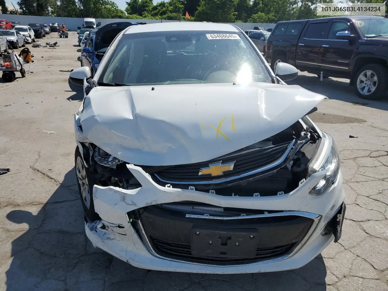 2020 Chevrolet Sonic VIN: 1G1JG6SB3L4134234 Lot: 63408645