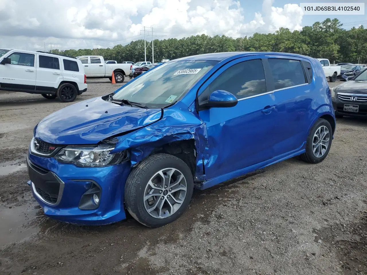 2020 Chevrolet Sonic Lt VIN: 1G1JD6SB3L4102540 Lot: 63662965