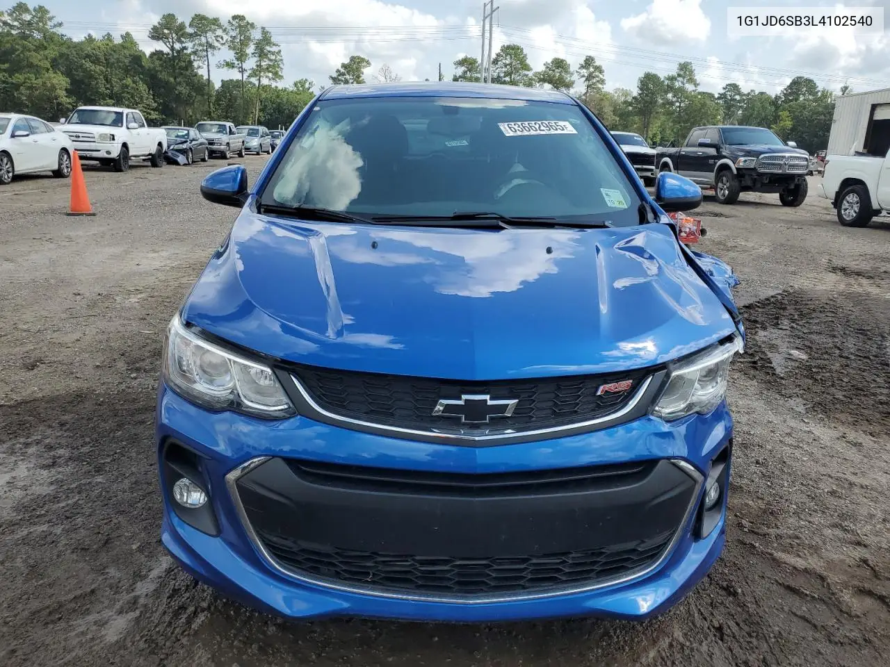 2020 Chevrolet Sonic Lt VIN: 1G1JD6SB3L4102540 Lot: 63662965
