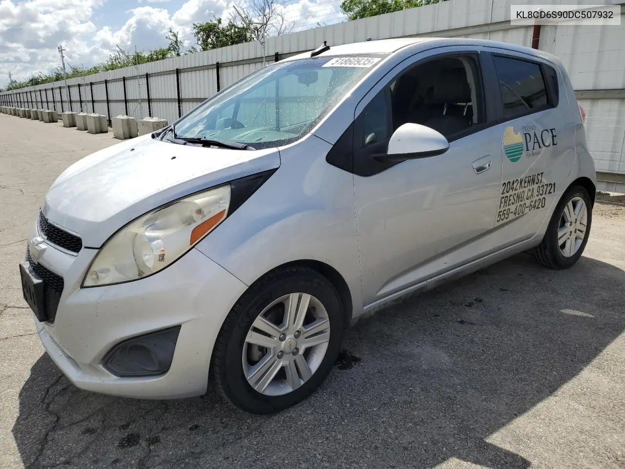 2013 Chevrolet Spark 1Lt VIN: KL8CD6S90DC507932 Lot: 51860935
