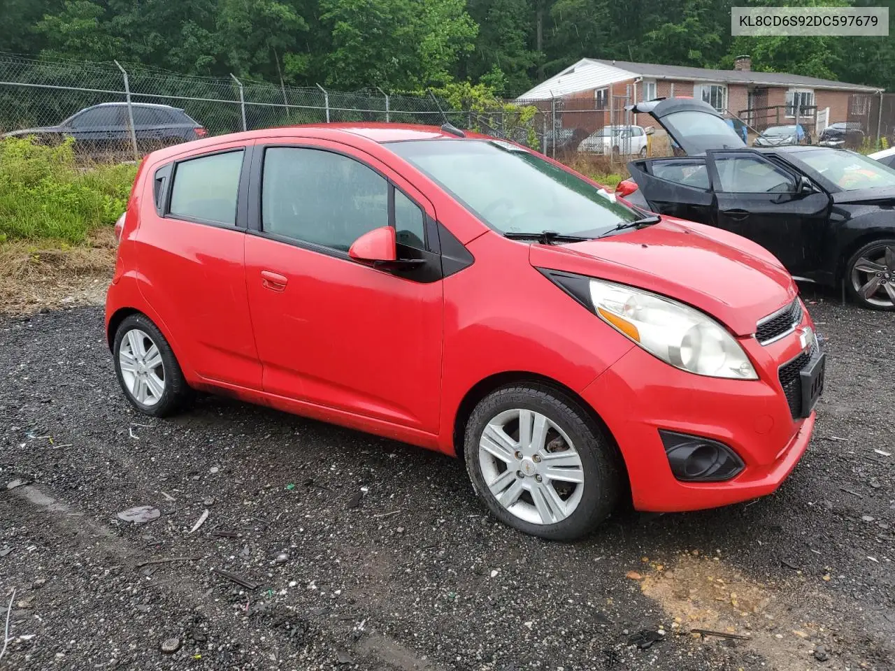 2013 Chevrolet Spark 1Lt VIN: KL8CD6S92DC597679 Lot: 56959005