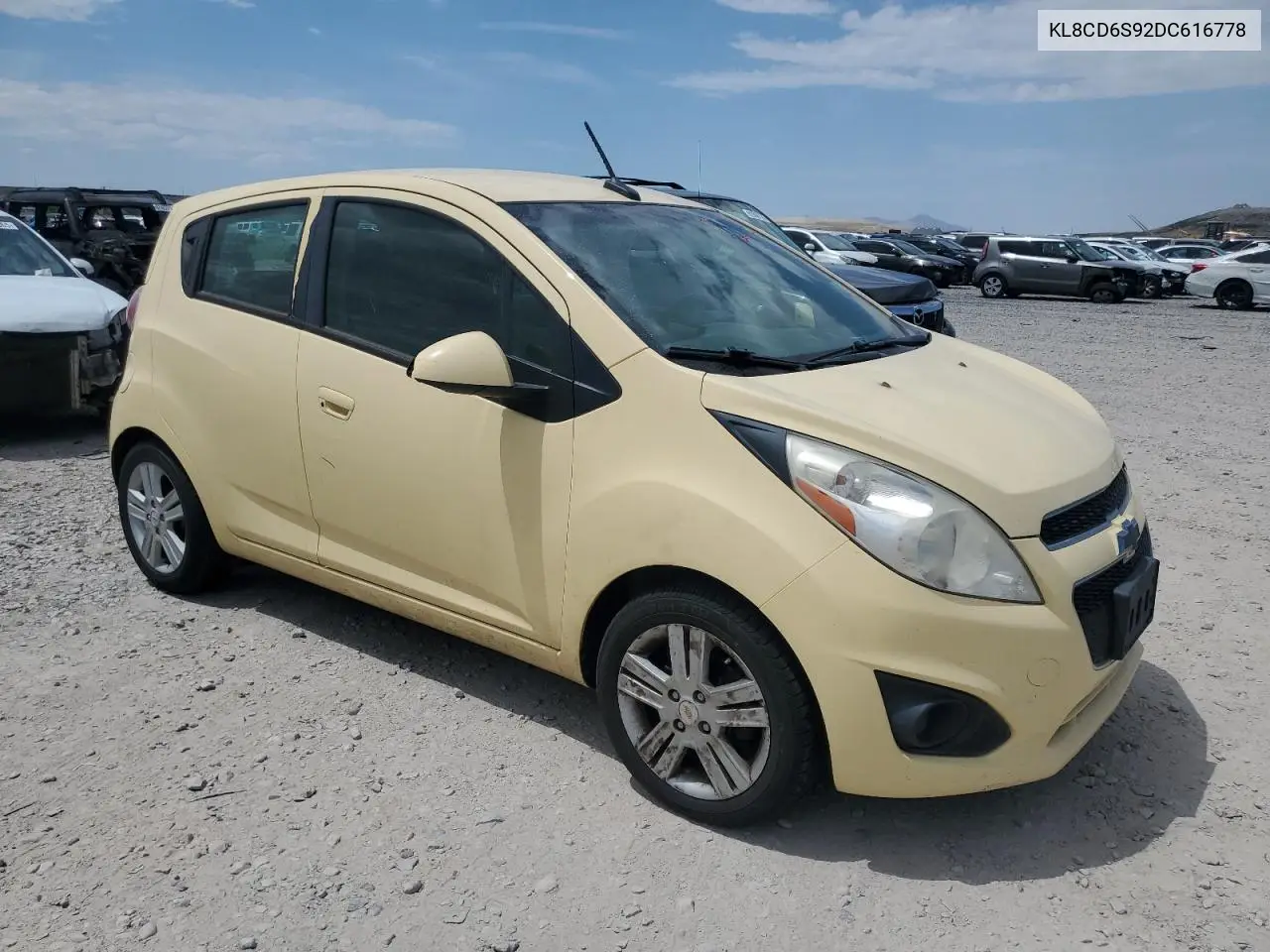 2013 Chevrolet Spark 1Lt VIN: KL8CD6S92DC616778 Lot: 62594675