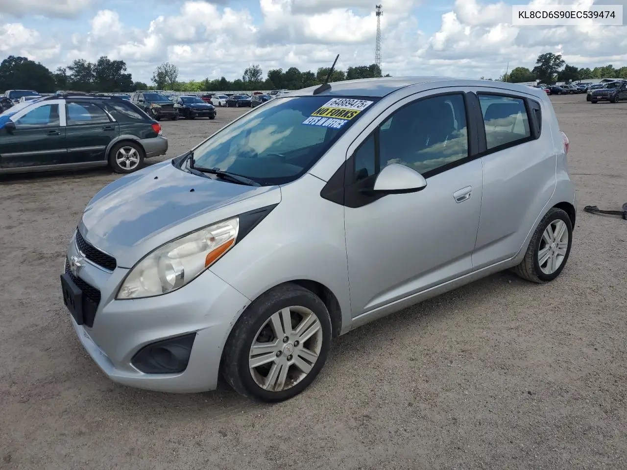 2014 Chevrolet Spark 1Lt VIN: KL8CD6S90EC539474 Lot: 64889475