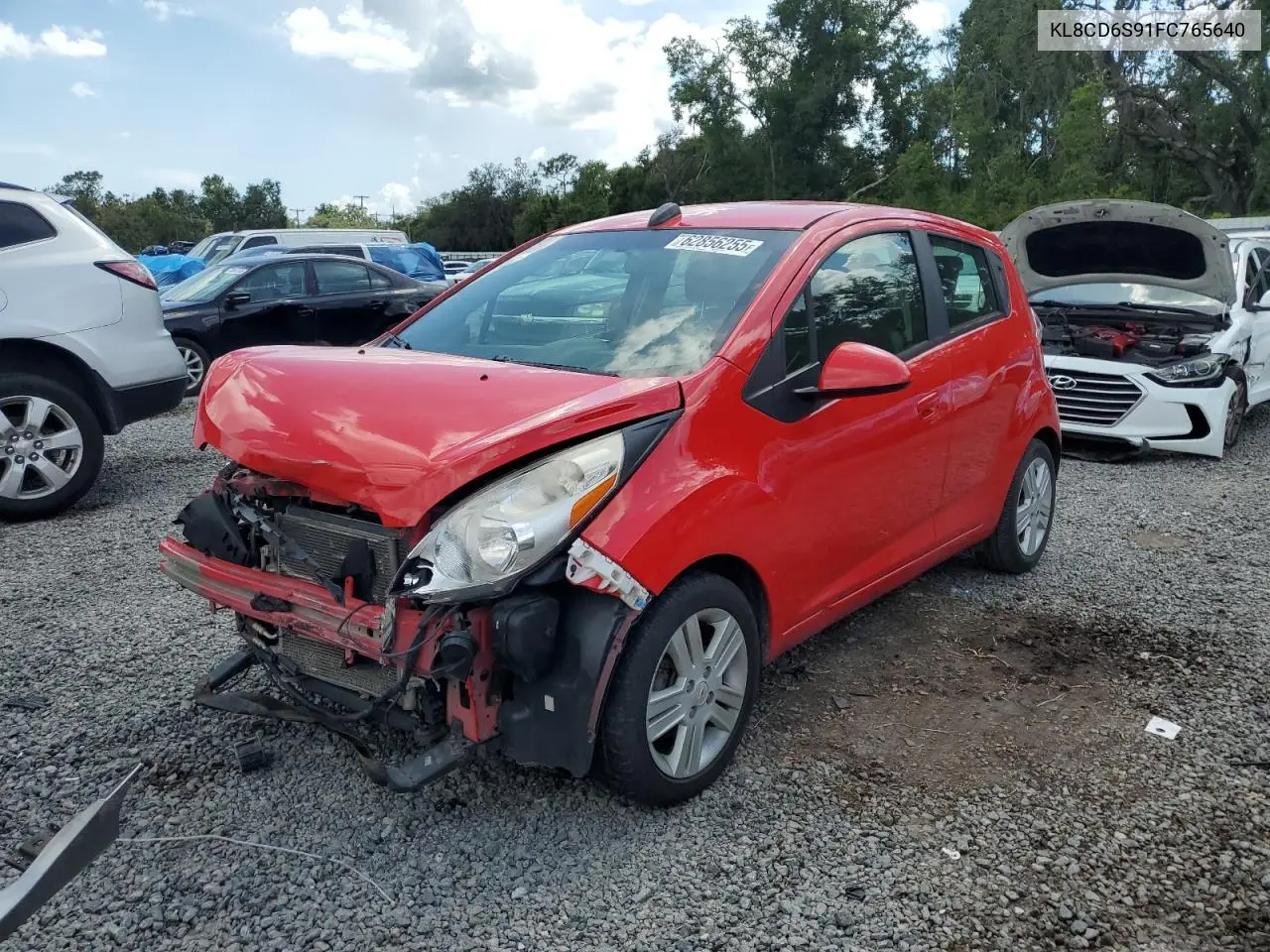 2015 Chevrolet Spark 1Lt VIN: KL8CD6S91FC765640 Lot: 62856255